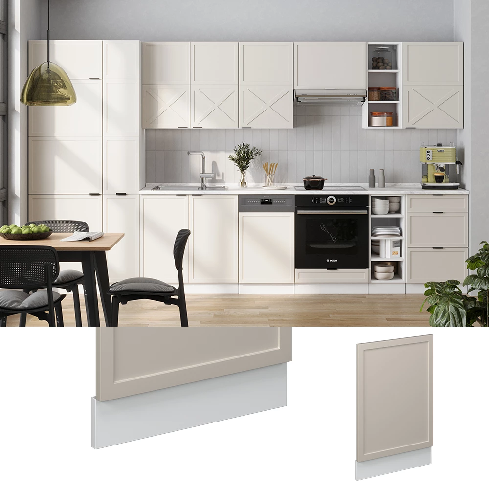 Etupaneeli in Harmaa beige on white background