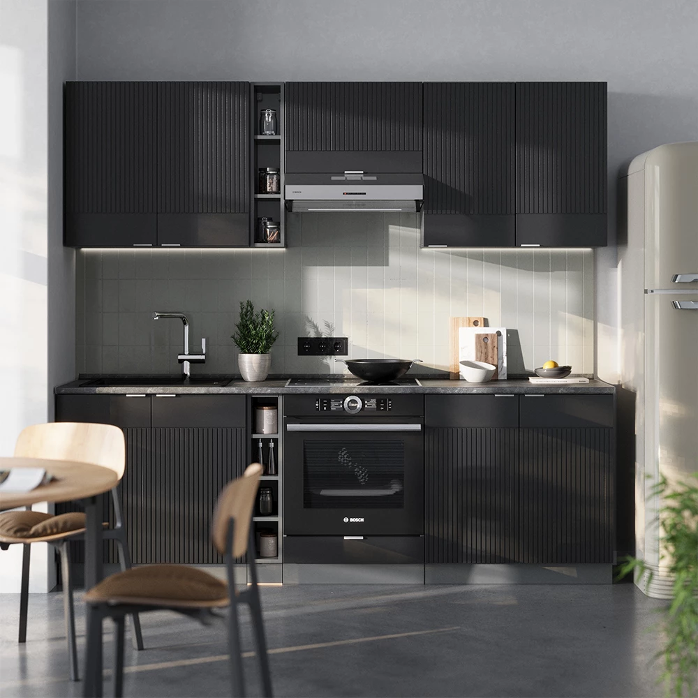 Keittokomero in Mustat raidat/antrasiitti on white background