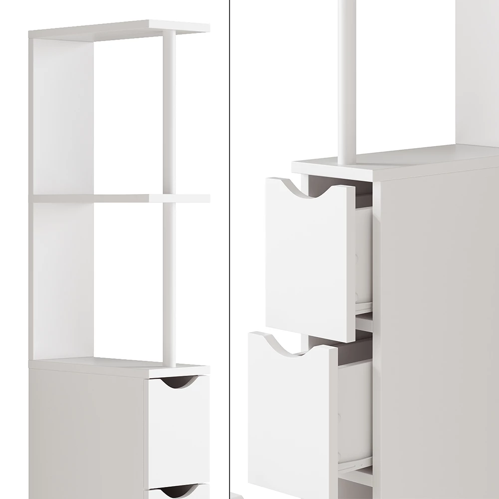 Vicco Badrumsskåp Vit 15x137 cm, Vera