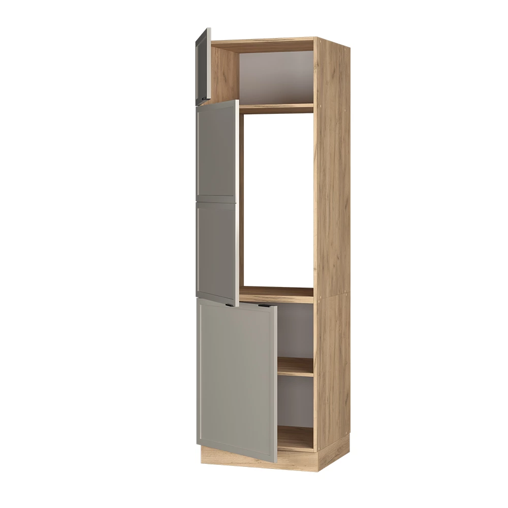 Armoire réfrigérée en GrisBeige sur fond blanc