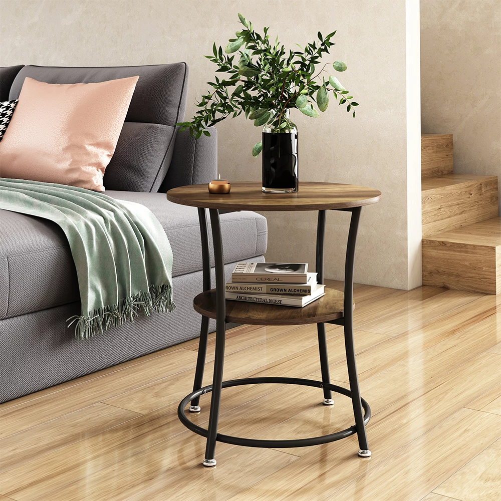 Konferenční stůl v barvě Starožitné dřevo na bílém pozadí s dekorativními prvky