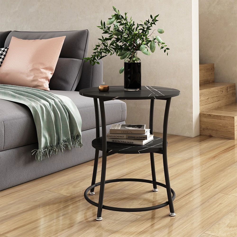 Konferenční stůl v barvě Mramor na bílém pozadí s dekorativními prvky