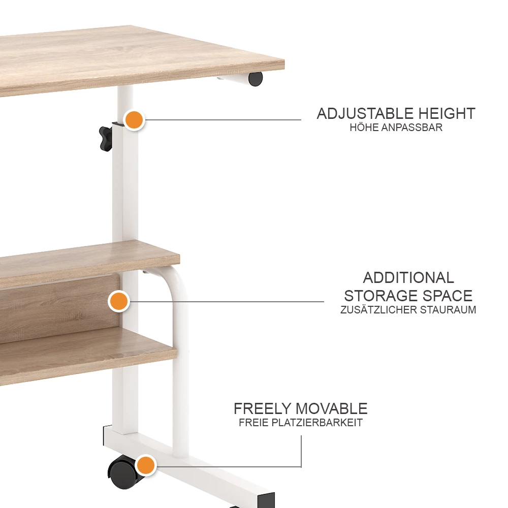 Vicco Skrivbord Vit 80x40 cm, Bica