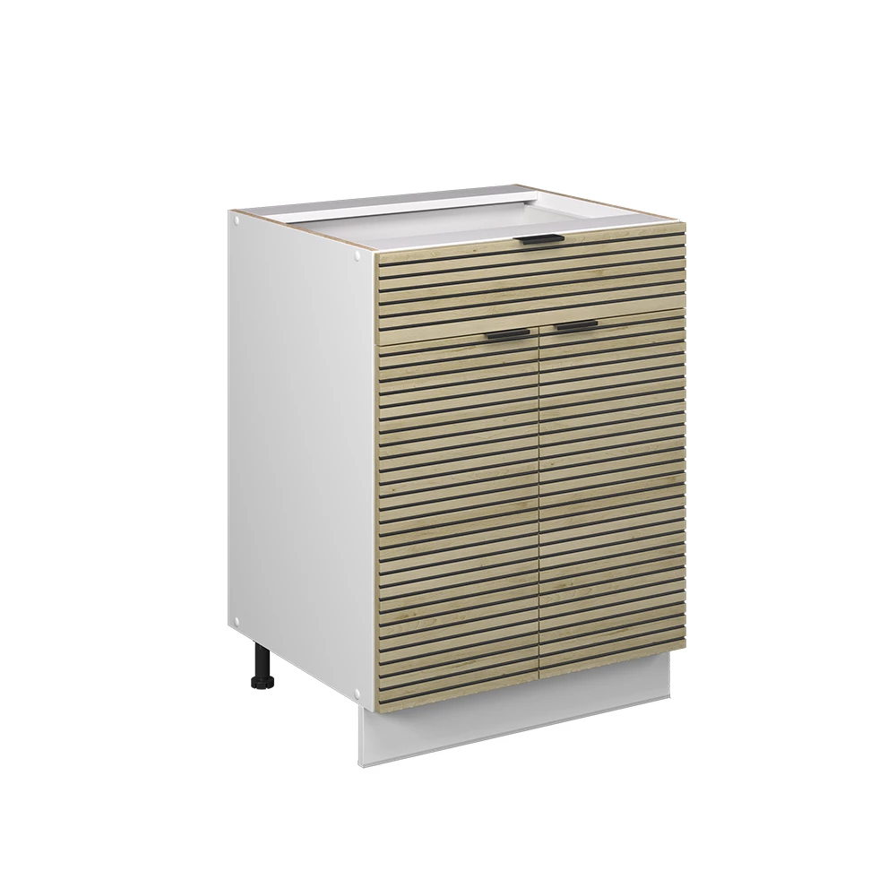 Dulap de bază pentru bucătărie in Panou de stejar on white background