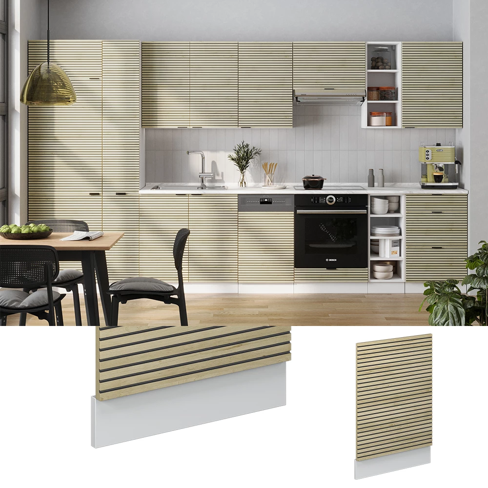 Sprednja plošča v Okvirna plošča iz hrastovega lesa na belem ozadju