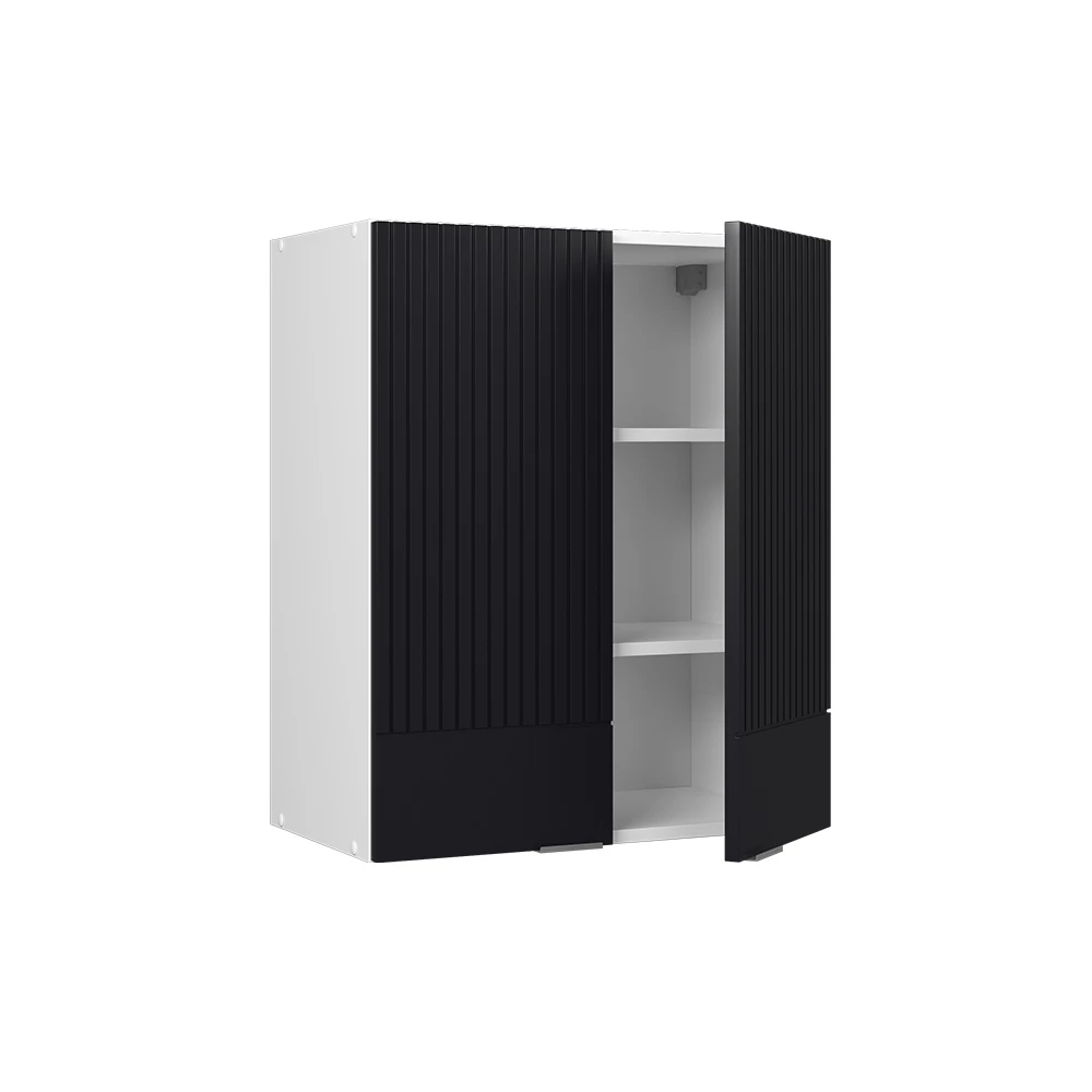Seinäkaappi in Musta raidallinen on white background
