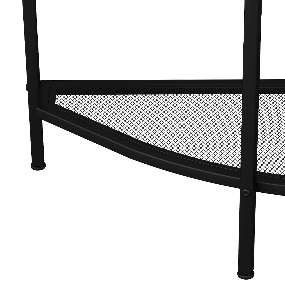 livinity® Konsolentisch Eiche rustikal 92 x 81.5 cm mit offener Ablage, Fyrk