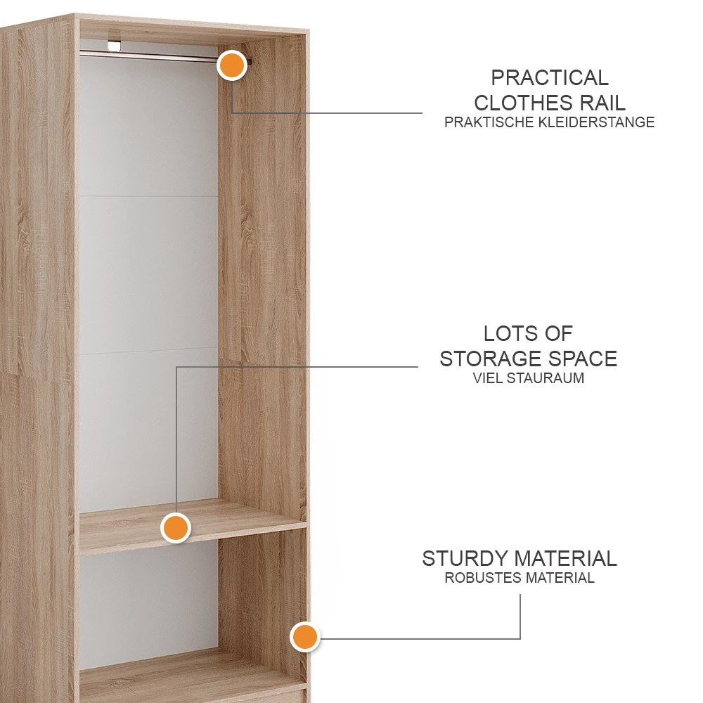 Kledingkast Elmo Sonoma 80 x 200 cm Vicco