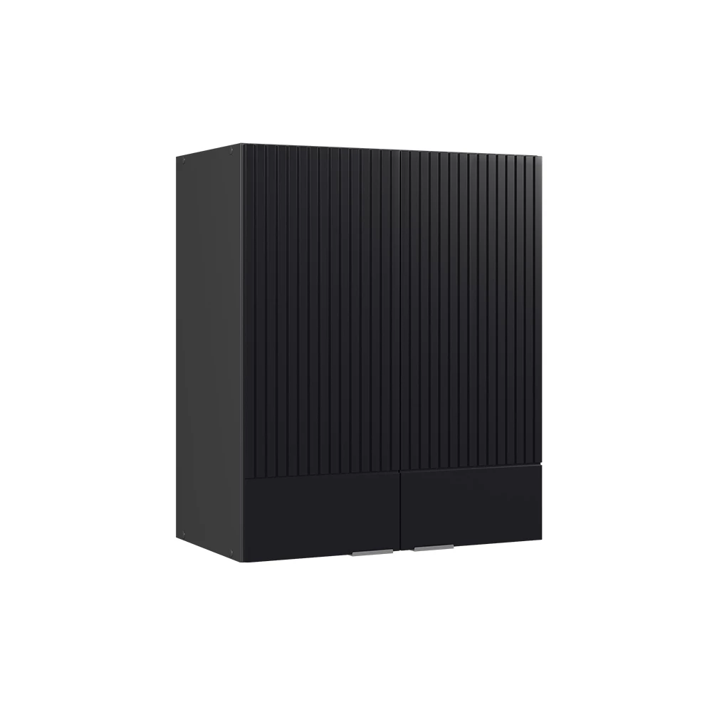 Seinäkaappi in Musta raidallinen on white background