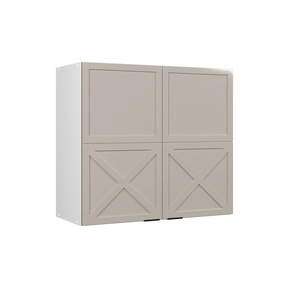 Hängeschrank in GrauBeige auf weißem Hintergrund