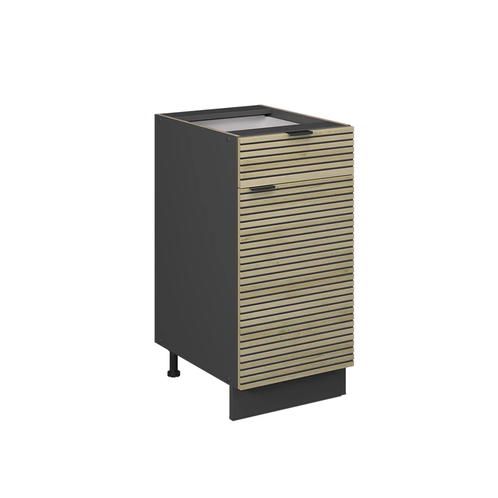 Keukenonderkast in Eiken paneel on white background