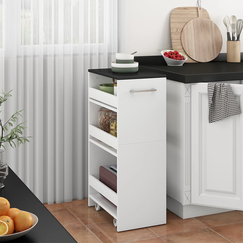 Vicco Rolplank Wit/antraciet 30 x 84.8 cm, Rivo