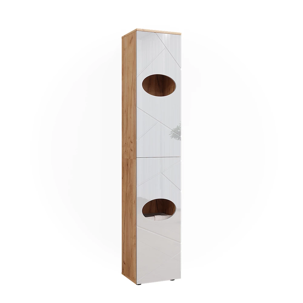 Vicco Badmeubel Goldkraft eiken/wit hoogglans 37.2 x 192 cm, Irma