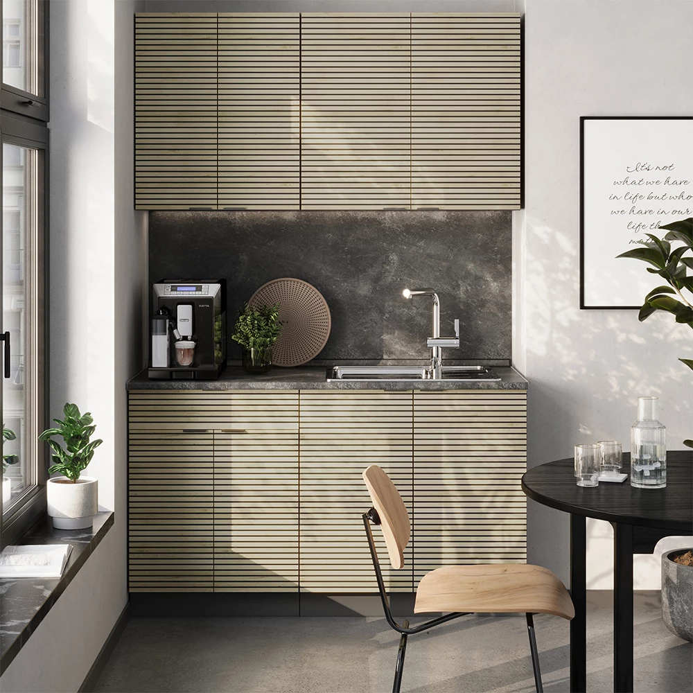Vicco Pojedyncza kuchnia Panel dębowy/antracyt 140 cm , BP Antracyt, Fame-Line
