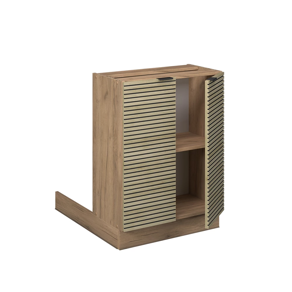 Vicco Isola da cucina Pannello in quercia 60 cm senza piano di lavoro, Fame-Line