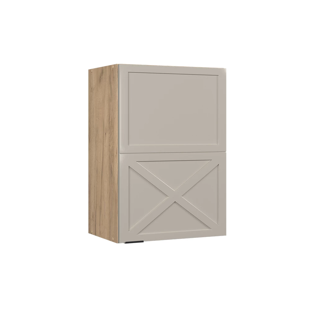 Hängeschrank in GrauBeige auf weißem Hintergrund
