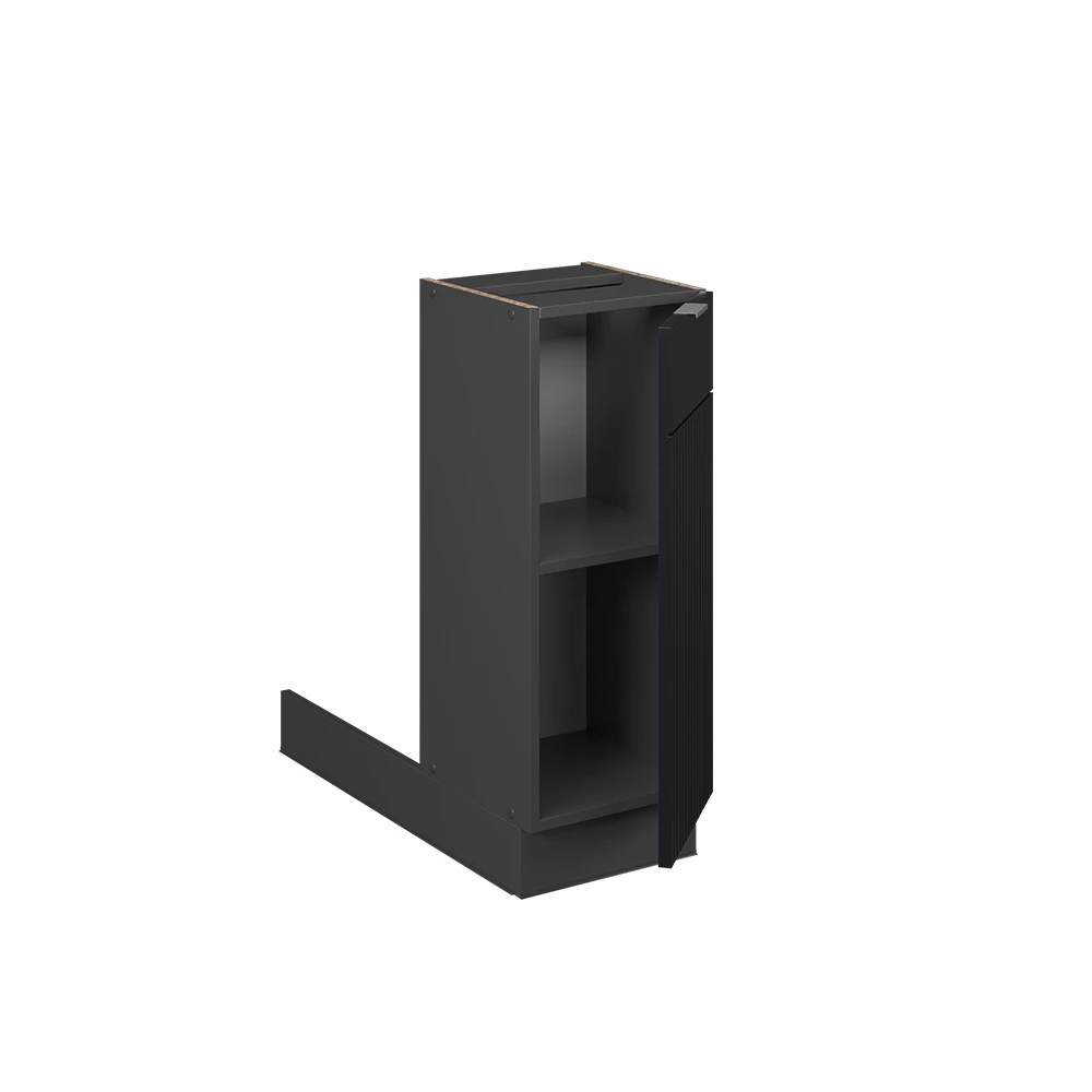 Vicco Isola cucina "Fame-Line", Nero a righe, 30 cm senza piano di lavoro