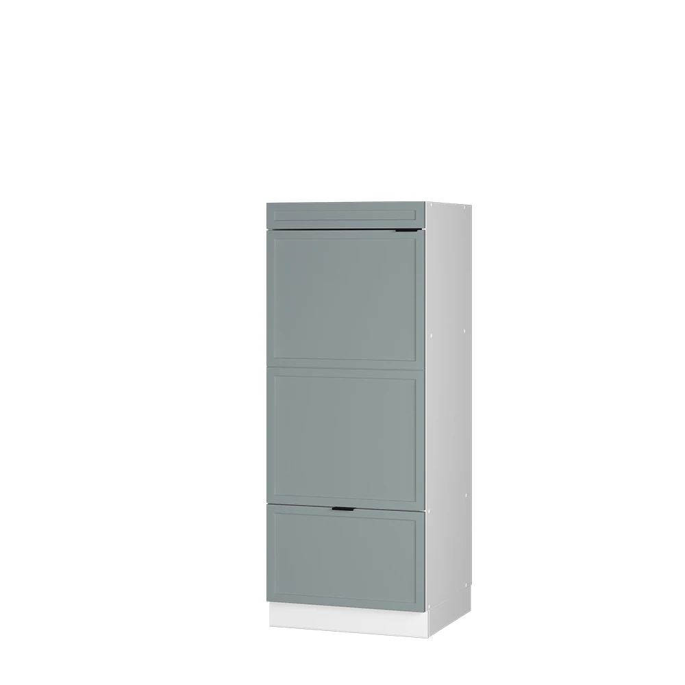 Armoire micro-ondes en Bleu clair-gris sur fond blanc