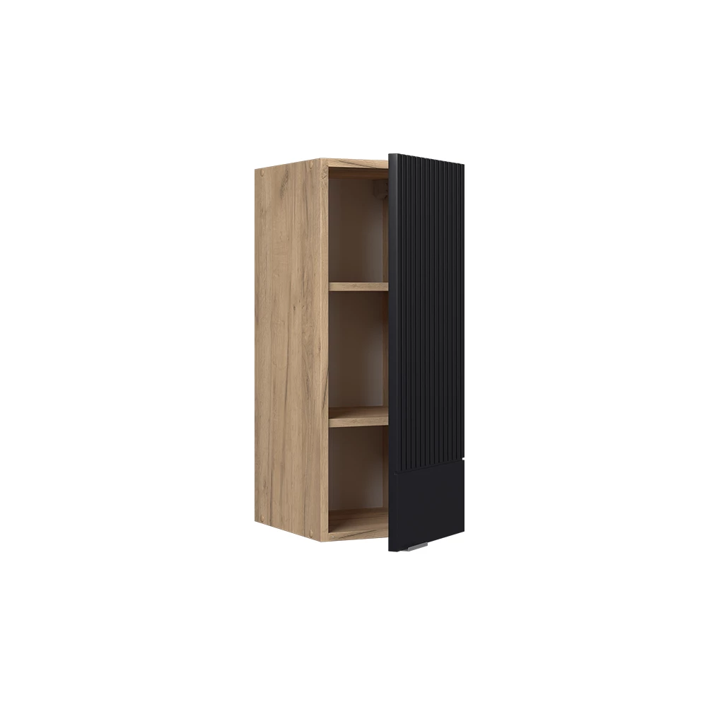 Vicco Stenska omara "Fame-Line", Črna črtasta, 30 cm
