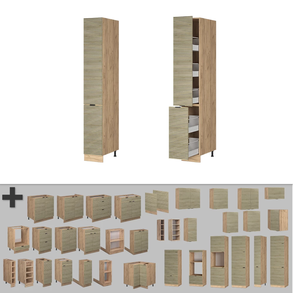 Nahaufnahme von Apothekerschrank in Eiche Paneel, zeigt Textur/Details