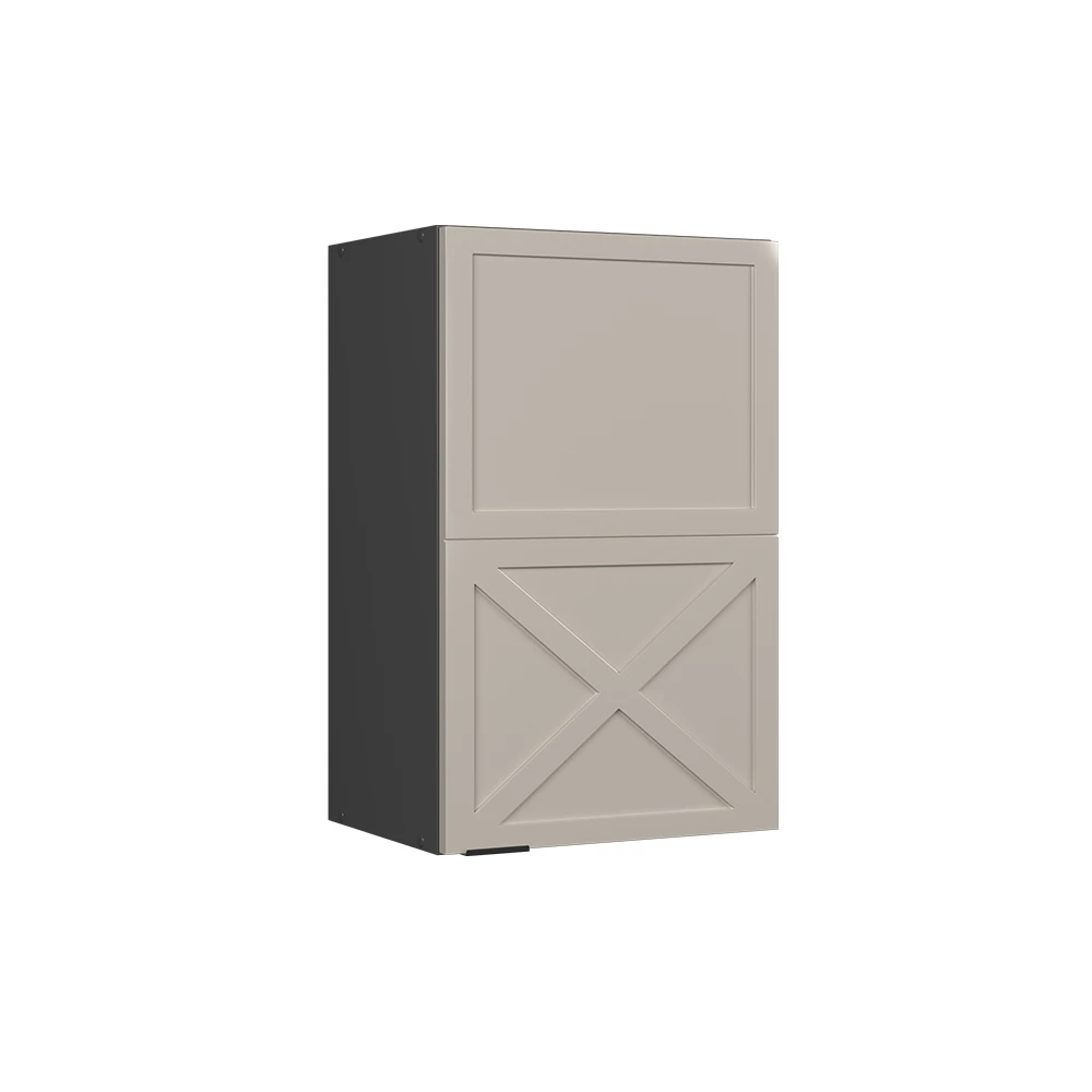 Hängeschrank in GrauBeige auf weißem Hintergrund