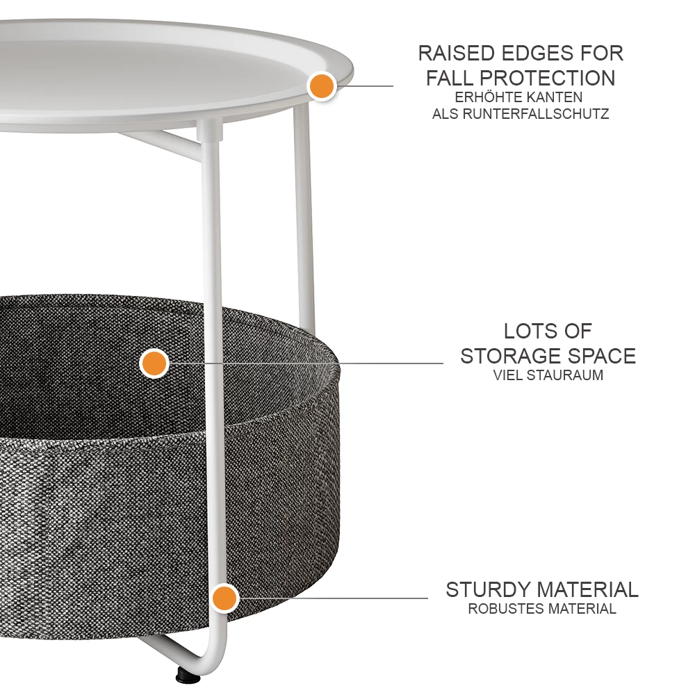 Couchtisch Liva Weiß 47 x 50 cm livinity®