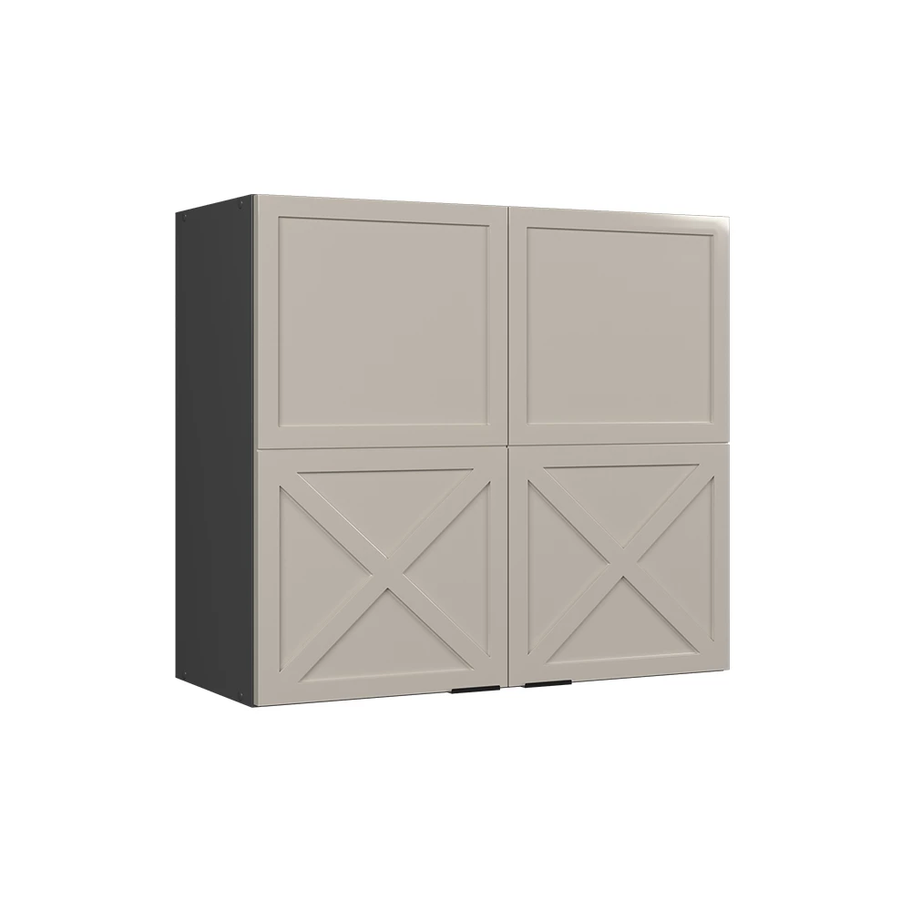 Hängeschrank in GrauBeige auf weißem Hintergrund