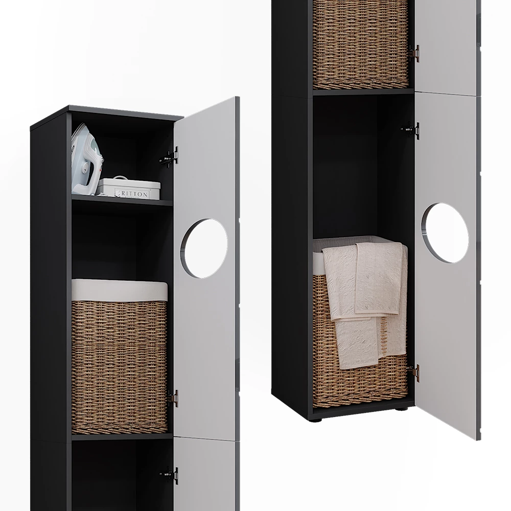 Vicco Armadio per la biancheria Antracite 37.2 x 192 cm, Irma