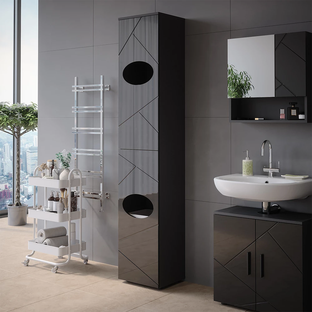 Vicco Armadio per la biancheria Antracite 37.2 x 192 cm, Irma