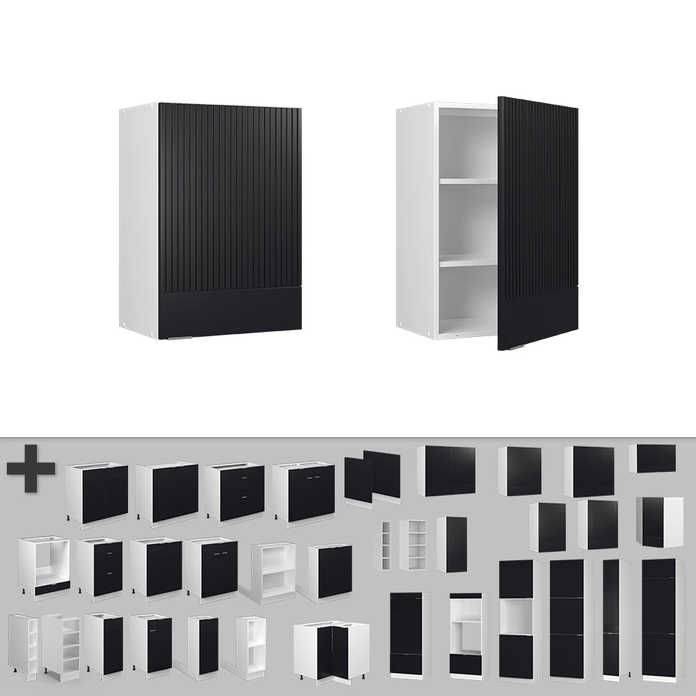 Primer plano de Armario colgante en Rayas negras, mostrando textura/detalles