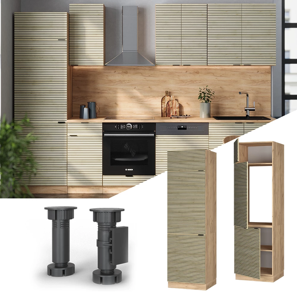 Vicco Koelkastkast Eiken paneel 60 cm, Fame-Line