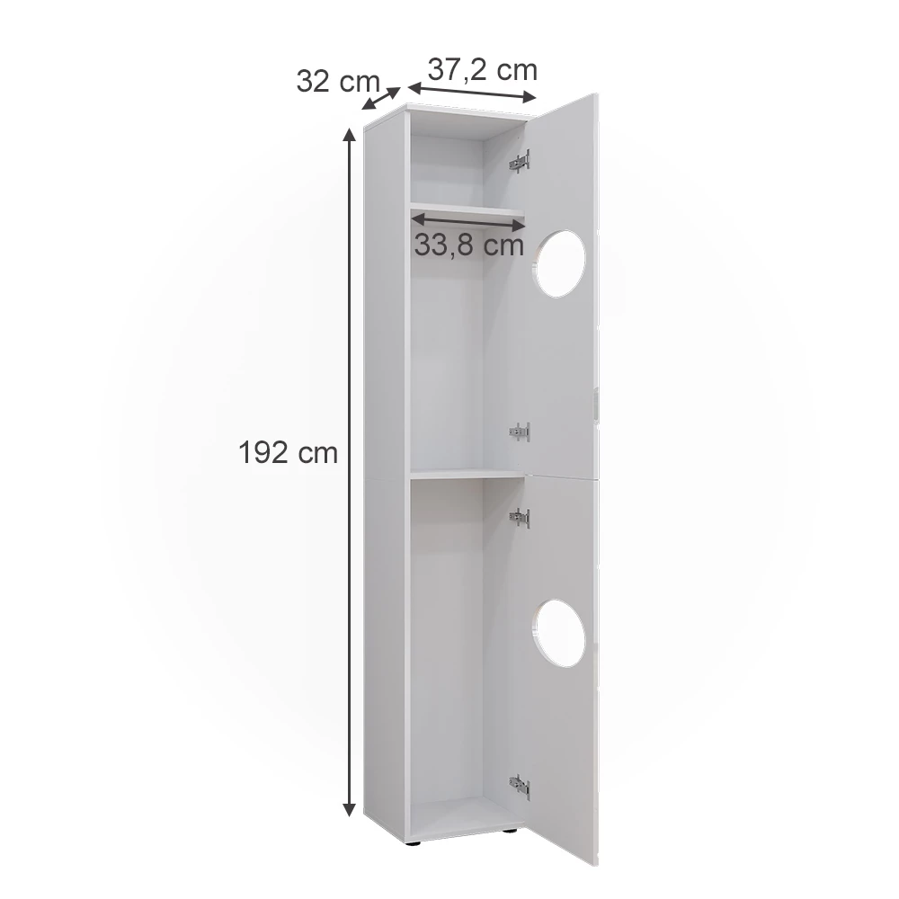 Vicco Badkamermeubel Wit 37.2 x 192 cm, Irma