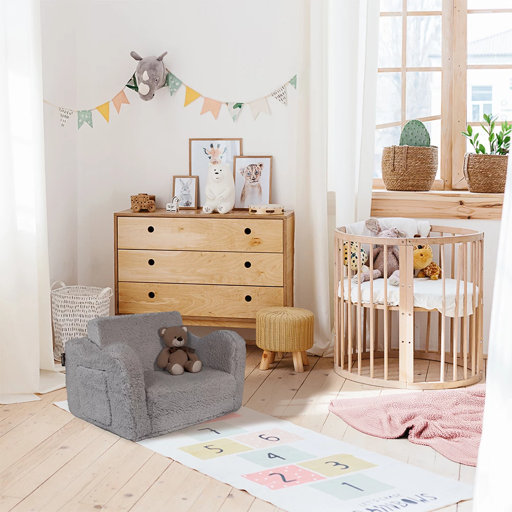 Vicco Børnelænestole Grå 60 x 36 cm Fold-ud, Conni