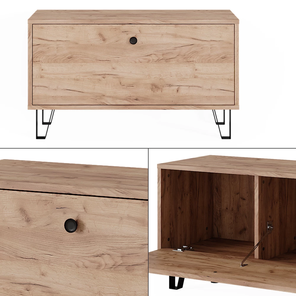 livinity® Sitzbank Goldkraft Eiche 80 x 46 cm, Siri