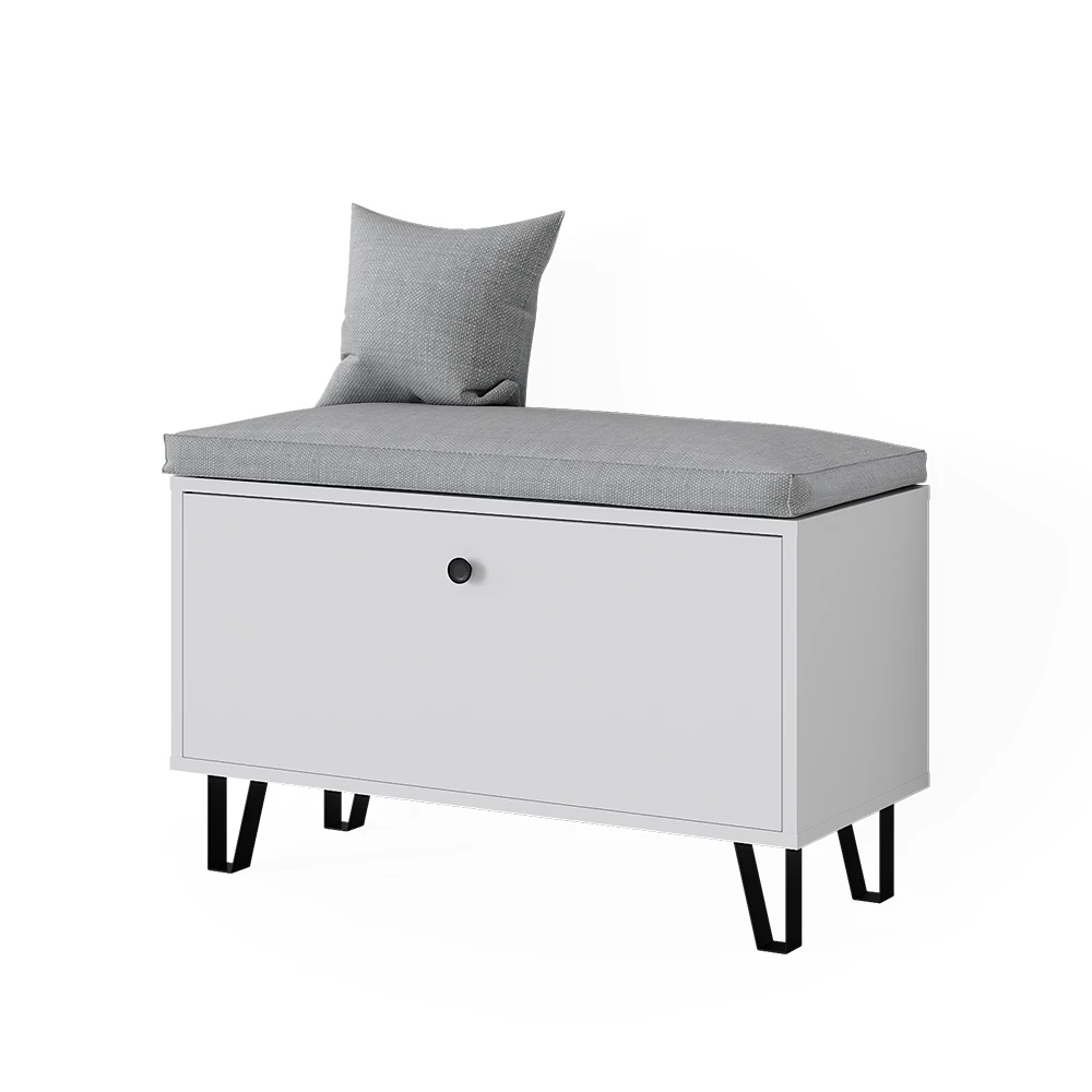 livinity® Sitzbank Weiß 80 x 46 cm, Siri