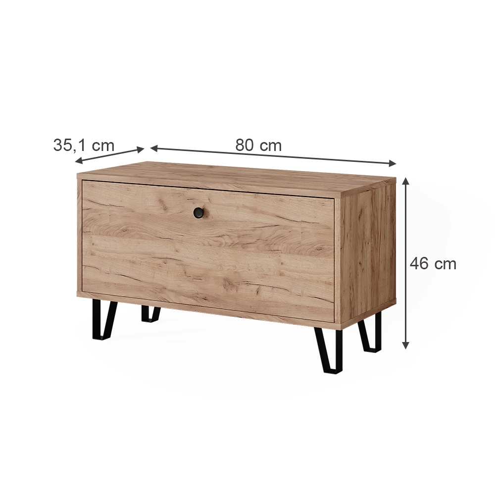 livinity® Sitzbank Goldkraft Eiche 80 x 46 cm, Siri