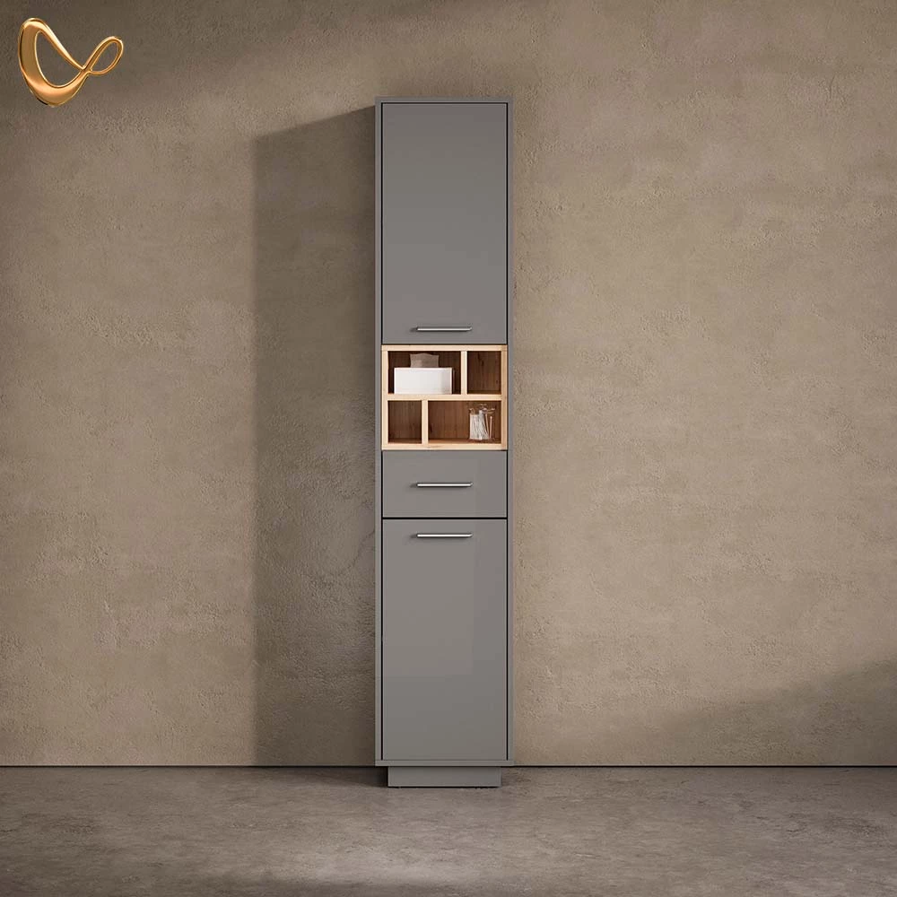 Badschrank Temo Anthrazit 38 x 190 cm livinity®