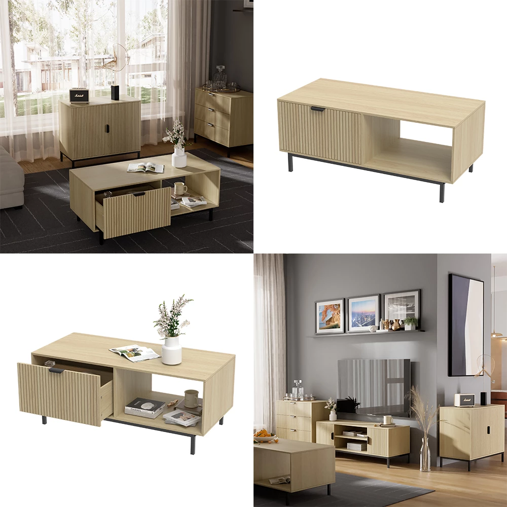 Couchtisch Lennox Eiche 110 x 50 cm livinity®