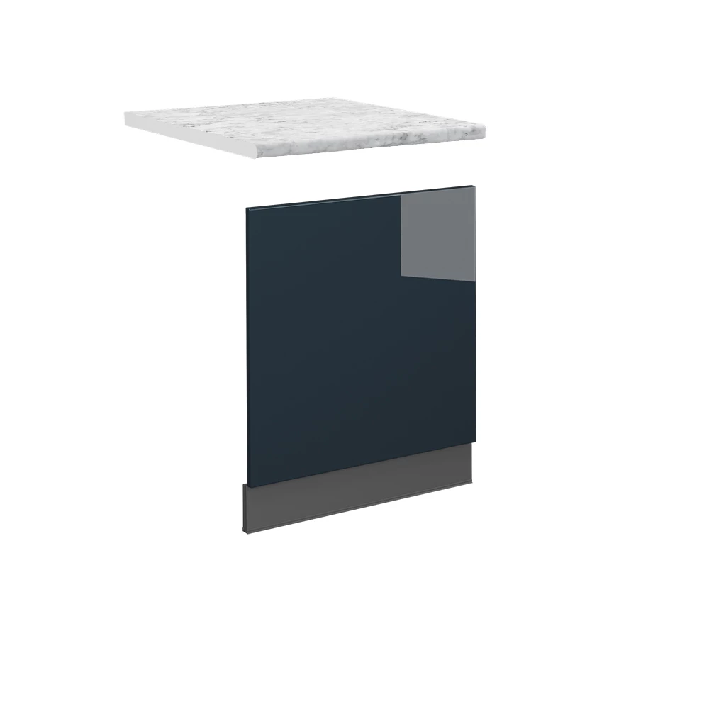 Vicco Geschirrspülblende Dunkelblau Hochglanz 60 cm , RP Mramor, Fame-Line