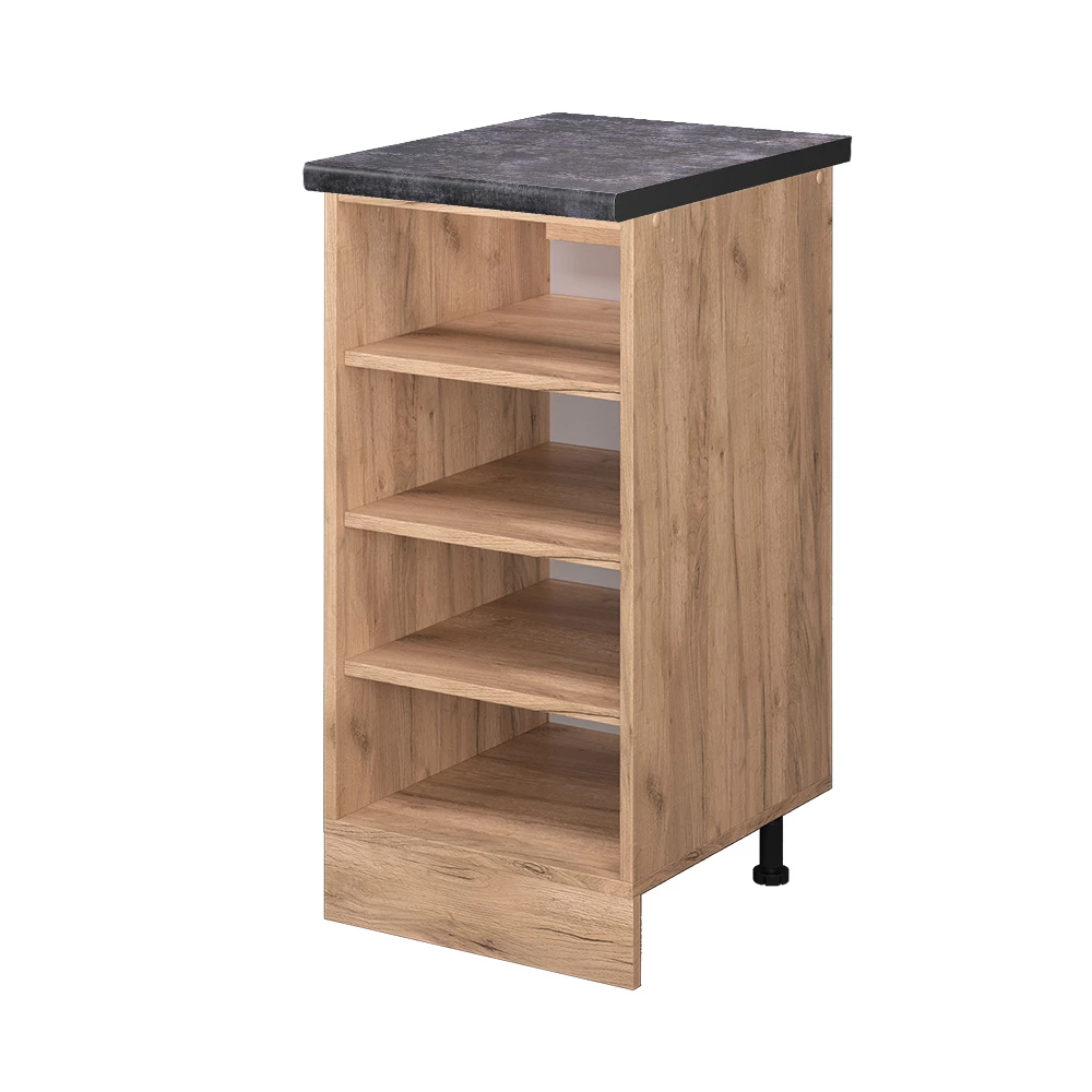 Ovenombouwkast R-Line Krachtige eik goud 60 cm J-vorm, zonder werkblad Vicco | Eik goud/antraciet | Kookfornuiskast 60 cm greeploos | 406673122919206