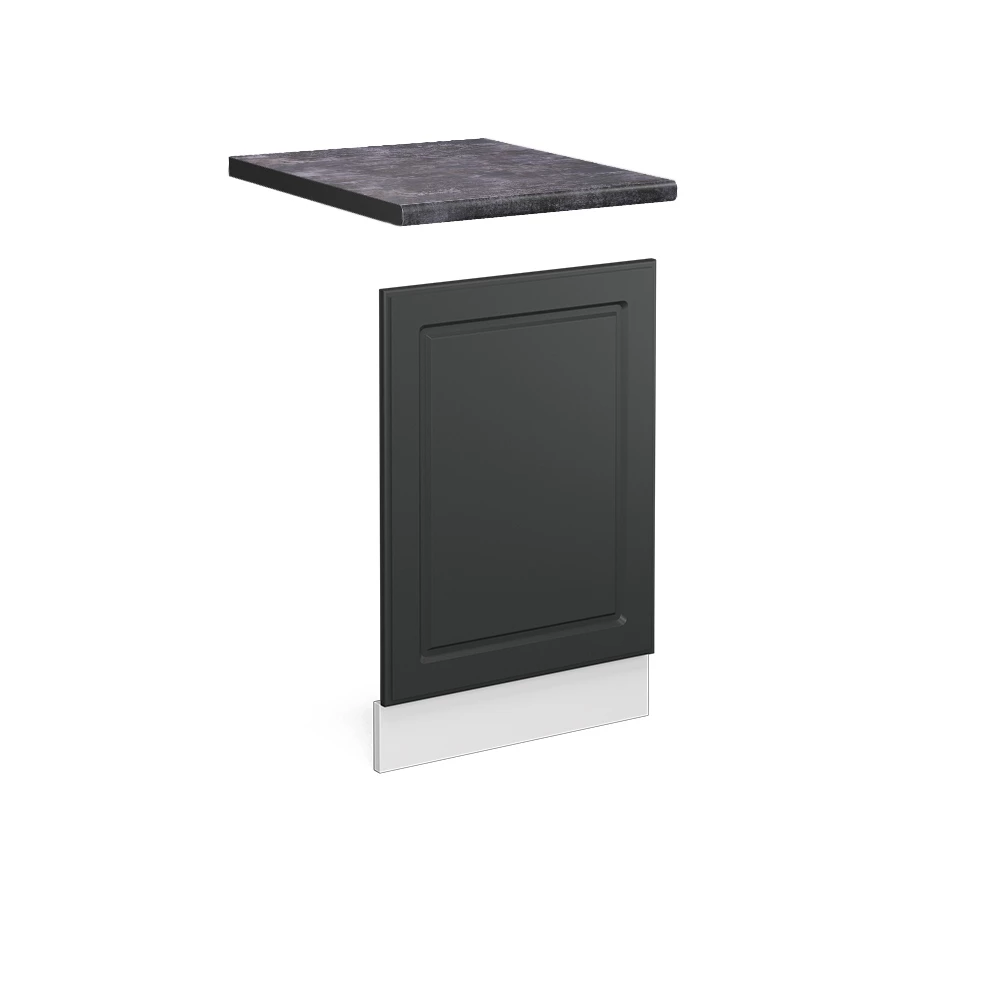 Panel frontal en Antracita casa de campo sobre fondo blanco