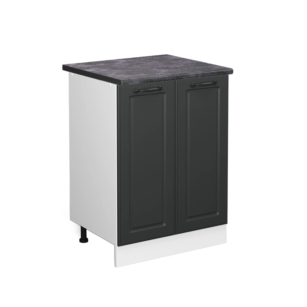 Vicco Küchenunterschrank Anthrazit Landhaus 60 cm , AP Anthrazit, R-Line