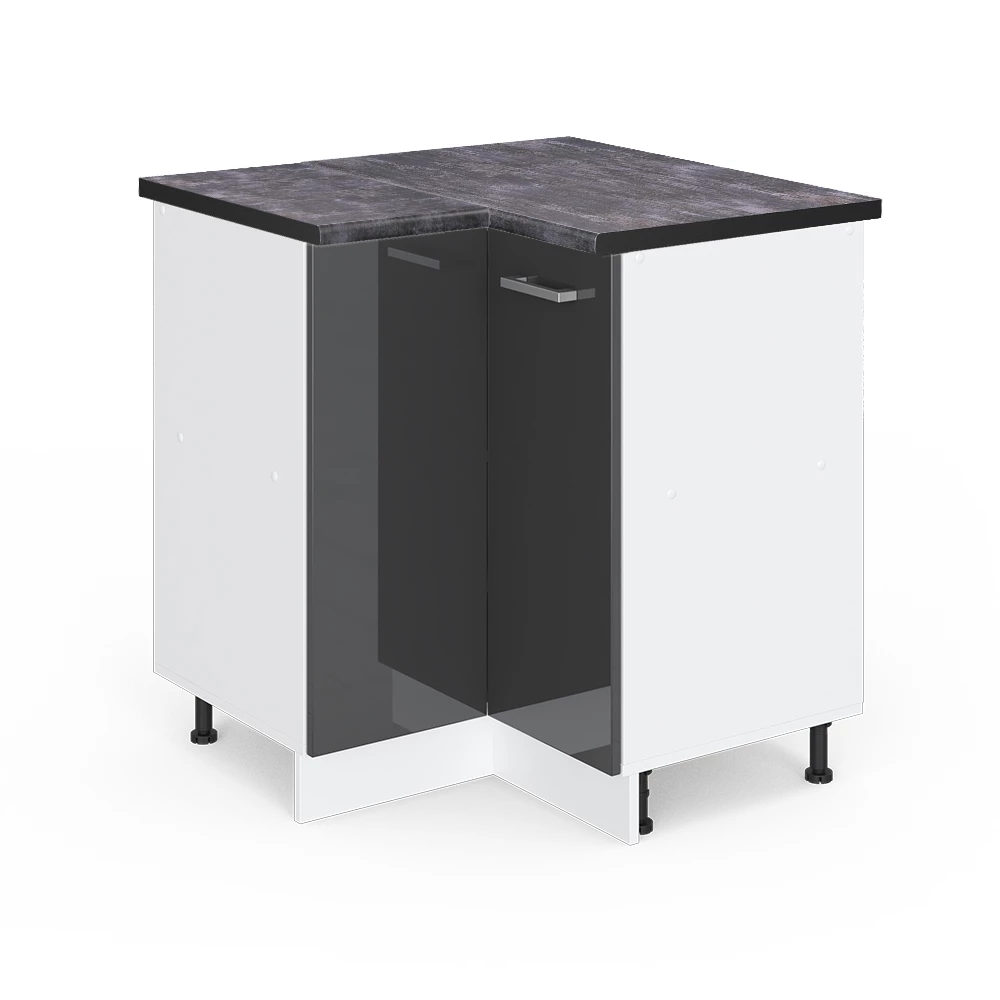 Vicco Rohová skrinka Antracit vysoký lesk 75.6 cm , AP Antracit, R-Line