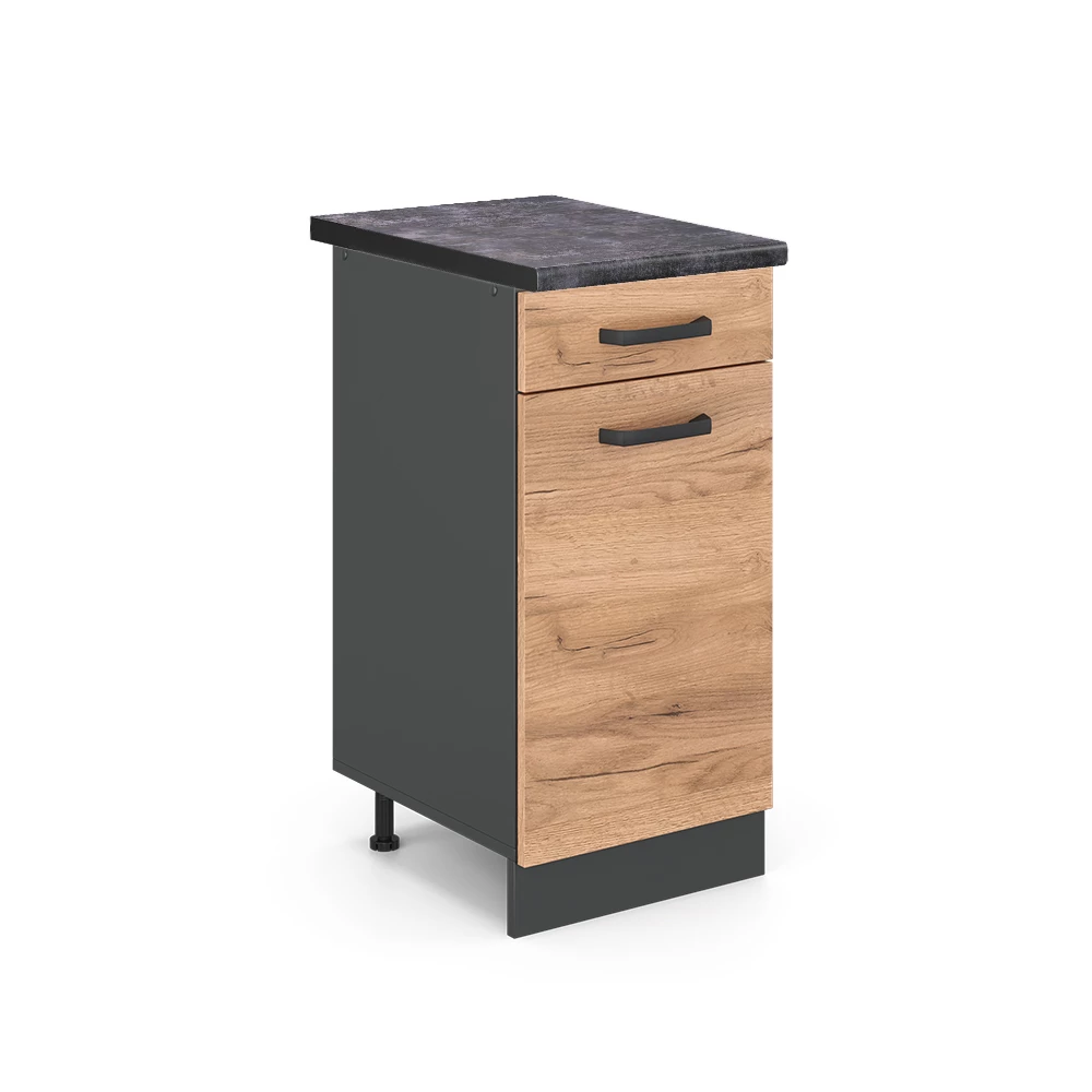 Vicco Dulap de bază pentru bucătărie Stejar Goldkraft 40cm, R-Line