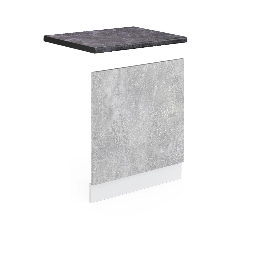 Frontblende in Beton auf weißem Hintergrund