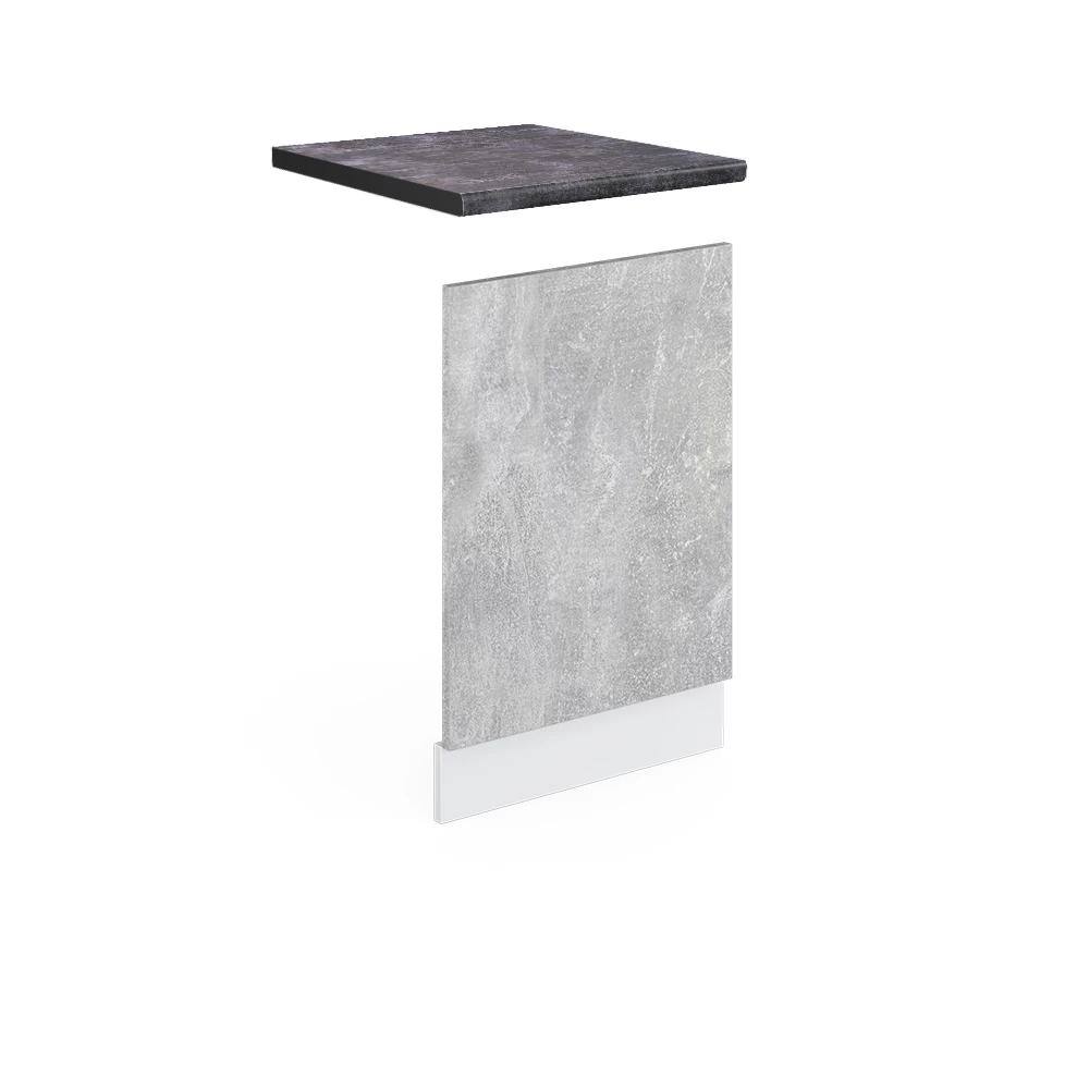 Frontblende in Beton auf weißem Hintergrund
