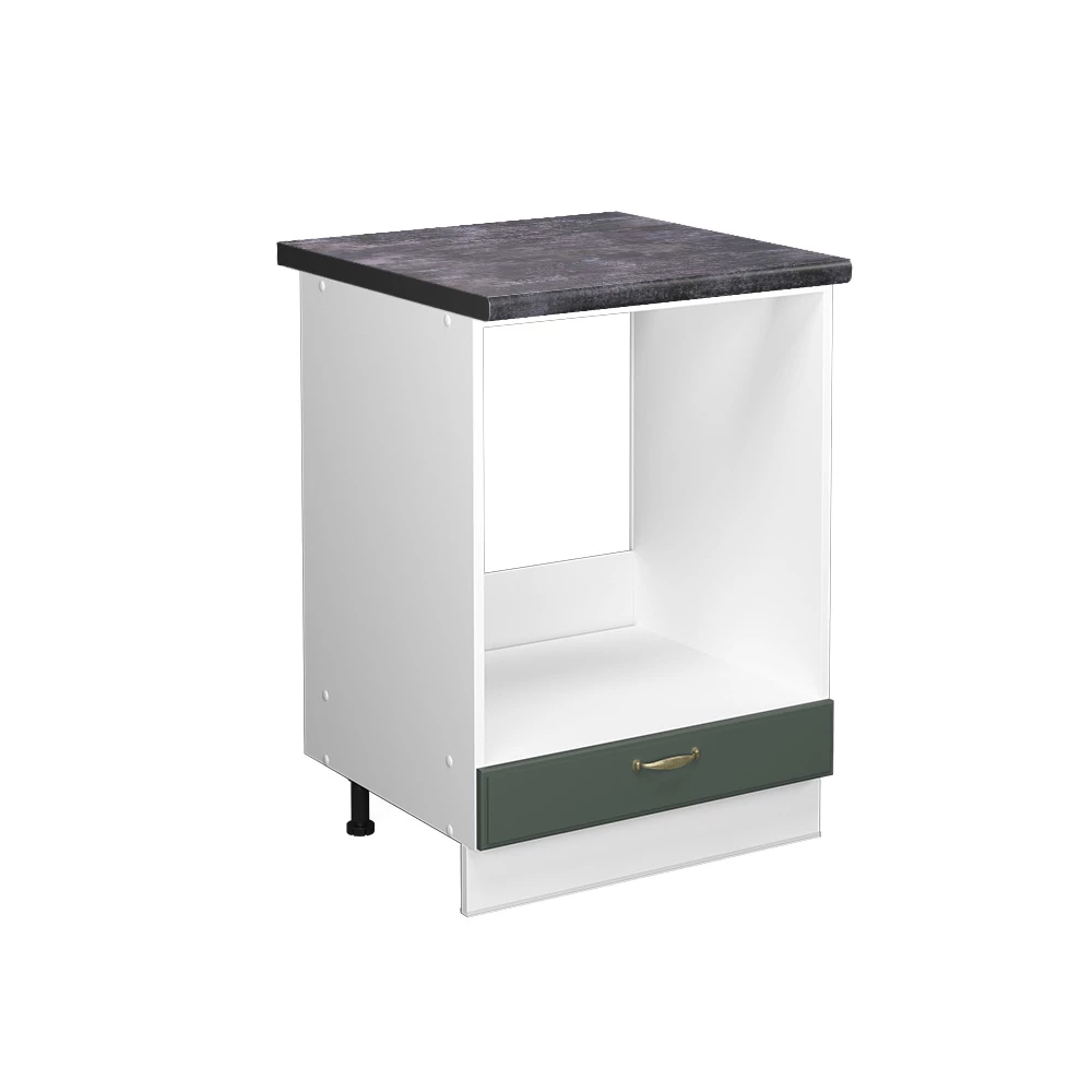 Armário para forno in Casa de campo verde e dourada on white background