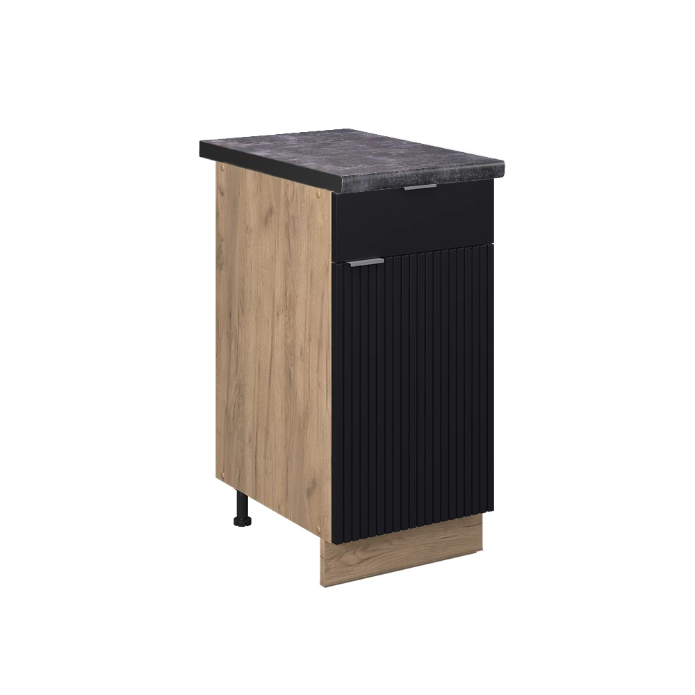 Pensile Da Cucina Fame-Line Nero Rigato - 60cm Larghezza, Con Cerniere Ammortizzate - Foto 6