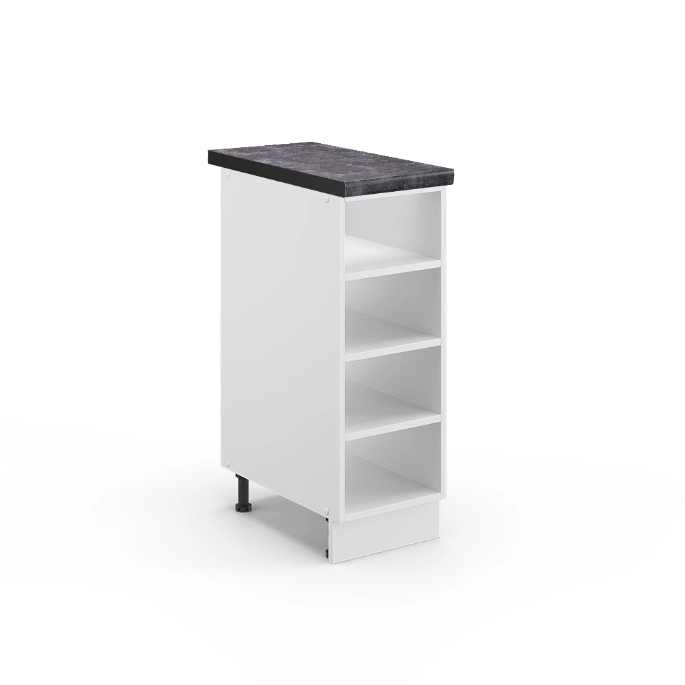 Etagère de cuisine en Blanc sur fond blanc