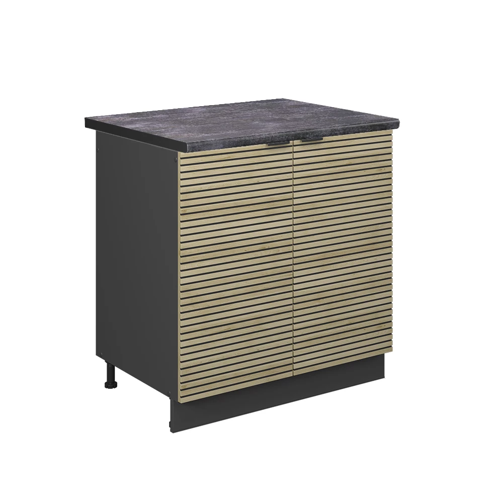Vicco Diskbänksskåp Ekpanel 80cm, AP Antracit, Fame-Line